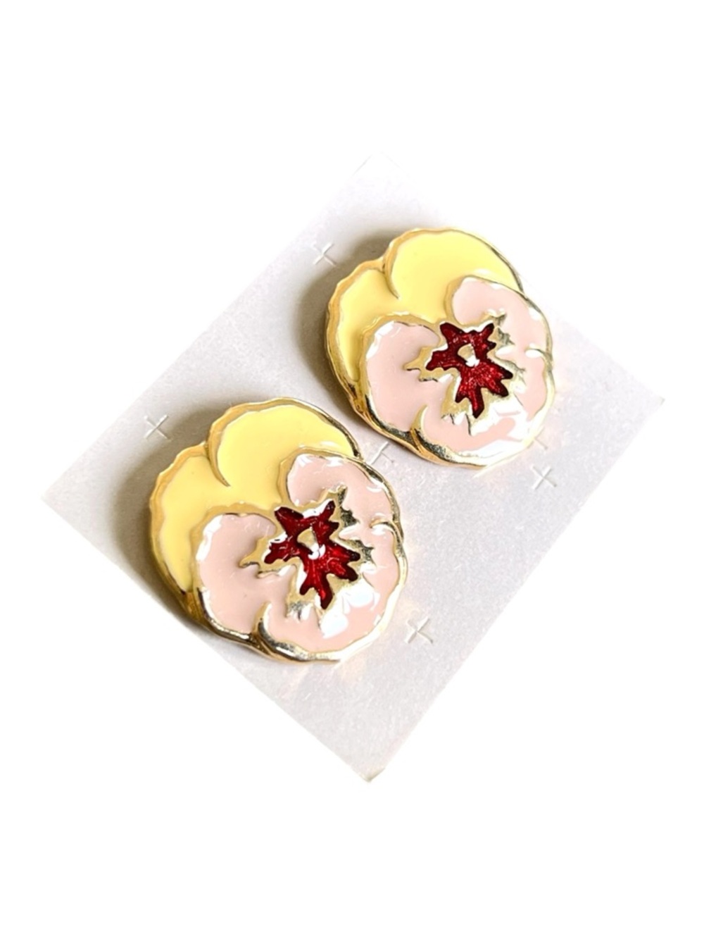 Vintage Avon “Full Bloom” Pansy Earrings – 1990s
